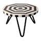 Black And White Geometric Wooden And resin Cake Stand With Iron Legs