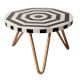 Black And White Geometric Wooden And resin Cake Stand With Iron Legs