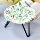 Multicolored Terrazzo Cake Stand Made with Wood Red And Iron Legs