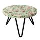 Multicolored Terrazzo Cake Stand Made with Wood Red And Iron Legs