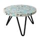Blue Speckled Resin Cake Stand With Iron Legs