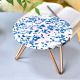 Speckly Affair Wood And Resin Cake Stand With Iron Legs