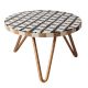 Black And White Wood And Resin Cake Stand With Iron Legs