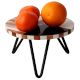 Wood And Resin Styler Cake Stand With Iron Legs