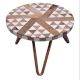 Wood And Resin Plant Or Cake StandÂ With Iron Legs