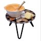 Wood Resin Modern Flower Cake Stand With Iron Legs
