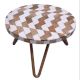 Chevron Magic Cake Stand Made With Wood And Resin With Iron Legs