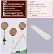 Round Jute wooden Single Wall Hook
