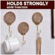 Round Jute wooden Single Wall Hook