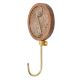 Round Brass Jute Woden Wall Hook