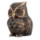 Brass Sitting Owl Statue With Intricate Details
