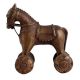 Horse-shaped Indian Brass Temple Toy Statue