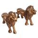 Guardian Lion Cast Brass Garden StatueÂ  InÂ Set Of 2