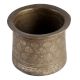 Brass Panchamrita Cup With CarvedÂ Flowers and Leaves Design