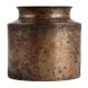 Vintage Broad Brass Water Pot In Antique Finish