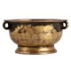 Rustic BrassÂ PlanterÂ Footed PotÂ with Side Handles