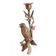 Brass Bird On Branch Candleholder