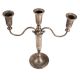 Silver Metal Three Arm Candle Holder Stand