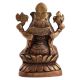 Brass Lord Ganesh Sitting on Lotus Base With Mushak