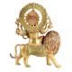 Brass Goddess Durga On Lion Statue