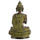 Brass Buddha Blessing Statue In Green Finish