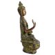 Brass Buddha Blessing Statue In Green Finish