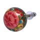 Pink Flower Hand Pinted Indian Kashmiri Cabinet Knobs