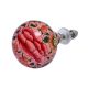 Pink Rose Hand Painted Kashmiri Indian Cabinet Knobs 