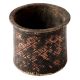 Brass Round Holy Water Panchpatra Cup With Geometric Pattern