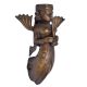 Brass Female Goddess With Trumpet Figurine