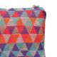 Geometric Multicolor Jacquard Fabric Zipper Sling Bag