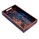 Blue Vintage Falling Leaves Serving Tray