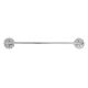 Silver Brass Towel Rail Bathroom Single Towel Bar