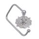 Silver Wall Mounted Brass Toilet Roll Holder