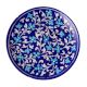 Blue Pottery Decorative Plate In Floral Design