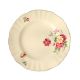 Hand painted White base Rose in Red And Yellow Dinner Plate