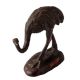 Bird Zoo Ostrich Walking BrassÂ Sculpture