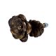 Rose Flower On Leaf Aluminum Knob In Dark Finish