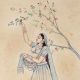 Ragini PluckingÂ Flower Painting Miniature Art
