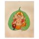 Ganesha On Peepal Leaf Paper Painting