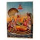 Raja Ravi Verma Paper Print  Of Lord Vishnu Lakshmi on Sheshnag