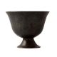 Brass Mughal Period Pedestal Vase In Dark Finish