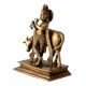Brass statue of Fluting Krishna with His Cow