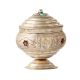 Brass Fancy Design Kum Kum Box  in Silver Finish