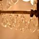 Handcrafted Vintage Design Brass Chandelier With 44 Clear Glass Maple Leaf