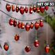 50 Pieces Crimson Tiny Christmas Ornaments In Assorted Styles
