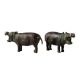 Hippopotamus Brass Figurine  Or Statue In Pair