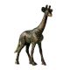 Standing Brass Giraffe Statue