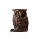 Vintage Brass Owl Sitting On Log In Copper Finish