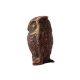 Vintage Brass Owl Sitting On Log In Copper Finish